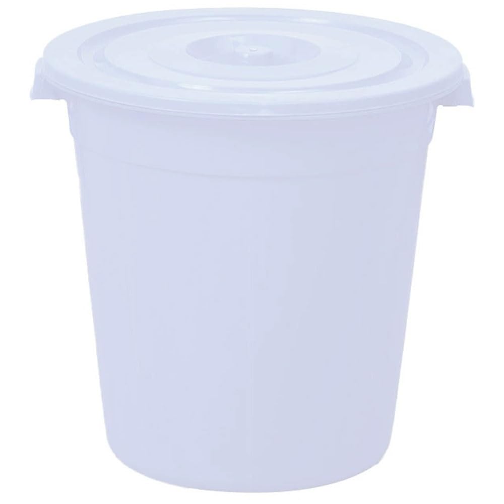 Pogrubione plastikowe wiadra, 30 l / 40 l / 55 l / 65 l / 80 l / 120 l wiadra do przechowywania wody, trwałe wiadro fermentacyjne z pokrywą (białe, 40 l)