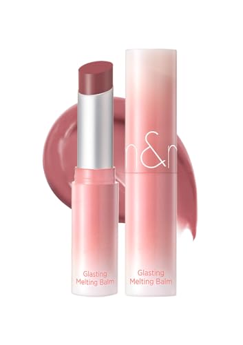 Image of rom&nd Glasting Melting Balm 3.5g (7Colors), Glossy, Plumping Lips, Moisture, Translucent, Water Bomb, High Pigmented, Vegan (12 VEILED ROSE)
