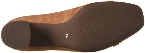 Marc Joseph New York Women's Leather Astoria Pump Bit Buckle Detail, Cognac Nubuck, 5 M US | Image 3
