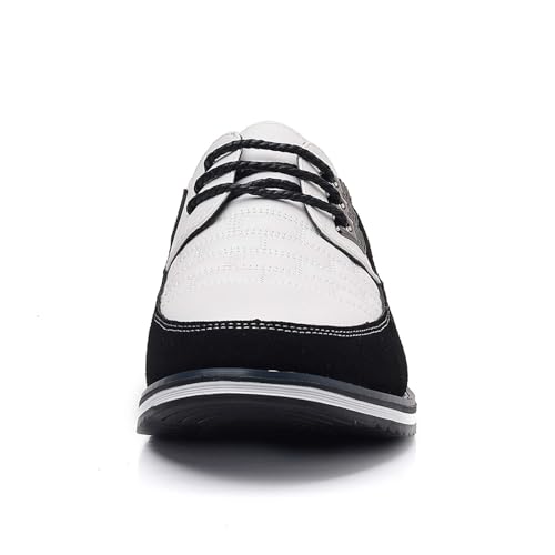 Image of Mens Dress Shoes Casual Business Oxford Derby Orthopedic Leather Shoes Simple Lace-up Walk Loafers Flats Shoes for Men
