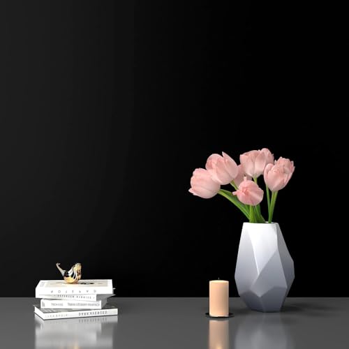 Image of WALLMATE Matte Black Wallpapaer Peel & Stick Contact Paper Self Adheisve Vinyl Wallpaper (Black Mat, 30x127 CM)