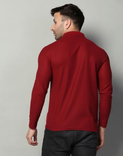 Image of INKKR Full Sleeve Men's Solid Polo Neck T-Shirt Combo