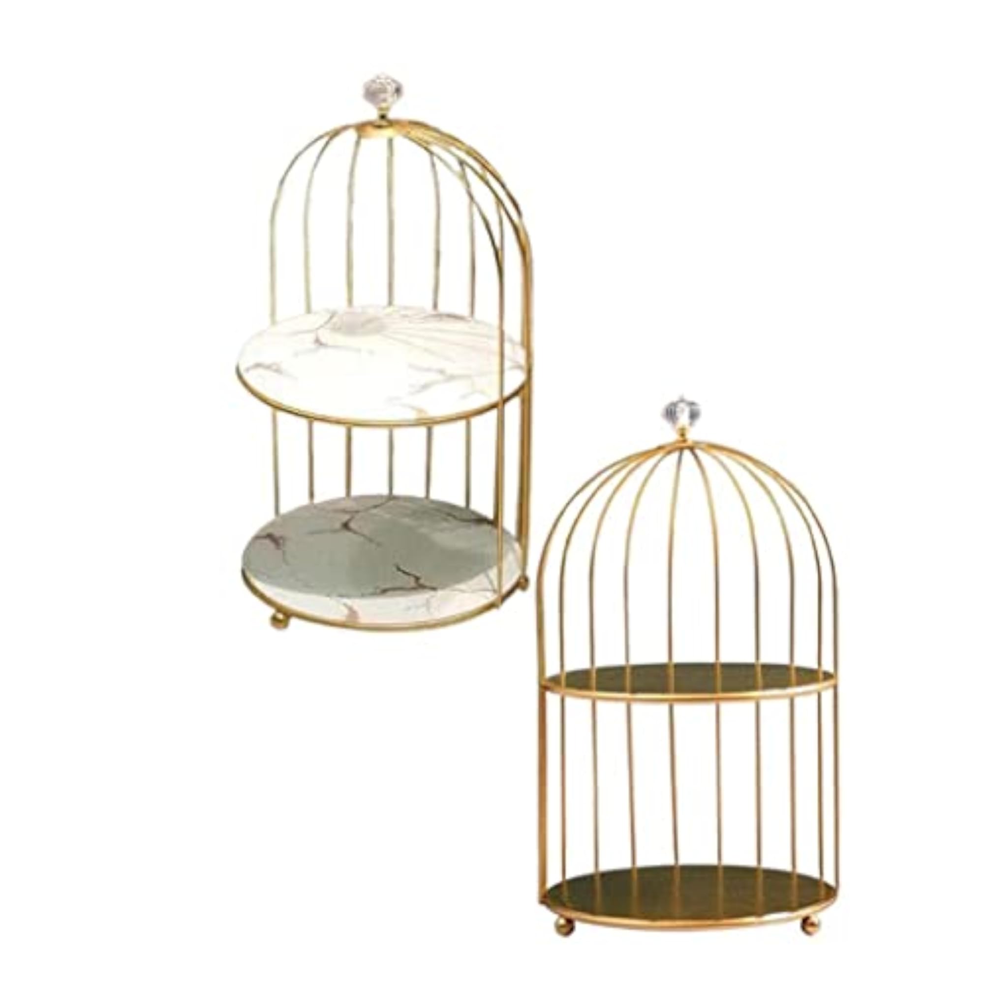 Bird Cage Desktop Perfume Organizer Holder, 2 Tiers
