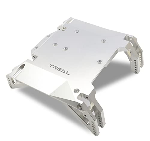 Image of TREAL Ryft Skid Plate Aluminum 7075 CNC Machined, Center Skid Board Compatible with Axial Ryft RBX10 Upgrades Ryft RBX10 Chassis Skid Plate AXI231025 (Silver)