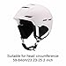 Aosekaa Ski Helmet Headgear Adjustable Fitting with Removable Lining Comfortable Breathable Lightweight Winter Portable Sports Helmet, XL Pink