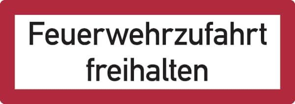 Feuerwehrschild Aus Aluminium – „Feuerwehrzufahrt Freihalten“ In Wetterfester Qualität, 20x30 Cm Für Innen & Außen