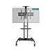 Scaffalature di stoccaggio Xiaolin Supporto da Pavimento per Carrello TV Mobile con Supporto VESA per Carrello da 32"-65" al Plasma/LCD/LED per Display Domestico con Ruote (Color : Black)