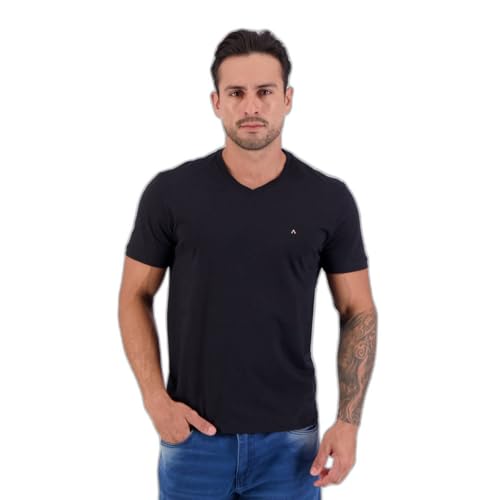 Camiseta Aramis Básica Gola V Preta GG