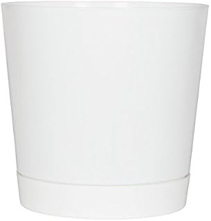 Full Depth Round Cylinder Pot, White, 14-Inch