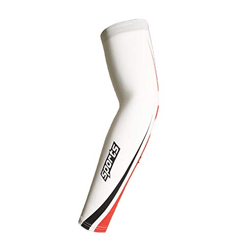 Manchons de compression sport BaronHong protection UV rouge taille M pour cyclisme et running