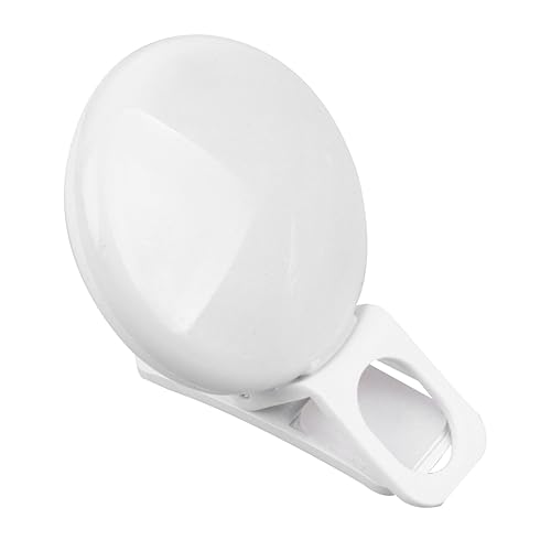 Angoily Portable LED Selfie Ring Light Mini Clip Fill Light for Mobile Phones and Laptops Brightness for Makeup Photography Video Calls Warm Cold White Light