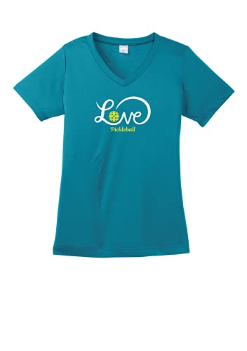 Love Pickleball Ribbon Ladies T-Shirt