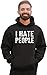 Go All Out XX-Large Black Mens I Hate People Funny Gift Sweatshirt Hoodie