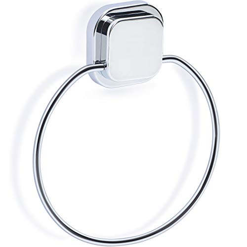 kingrack Anillo de Toalla,Acero Inoxidable Anillo de Toalla,Anillo de Toalla de Montado en la Pared,Anillo De Toalla con Ventosa,Redondo Estilo Toallero De Baño Anillo De Toalla,Acero Inoxidable 304