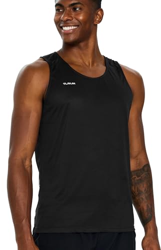 Men's Running Tank Top Ultra Lightweight Marathon Singlet Shirts Dry Fit Workout Sleeveless T-Shirt