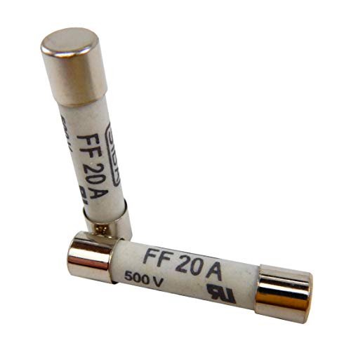 Zephyr 6.3 x 32mm 20A 500V DC Digital Multi Meter Fuse (Set of 2)