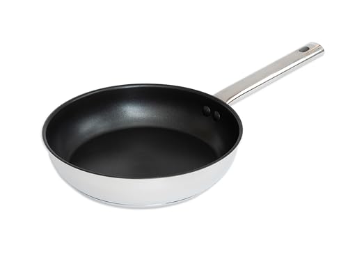 GRANA HOME Edelstahl-Bratpfanne 24 cm – Schmorpfanne - Beschichtete Pfanne für Induktion, Gas & Elektro - Langlebig, Antihaft & Spülmaschinengeeignet