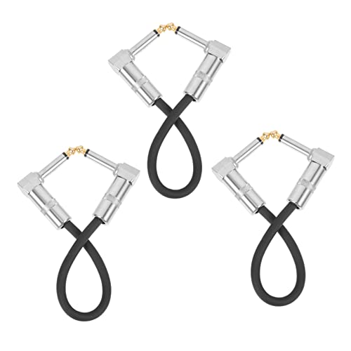 ifundom 3個エレキギター用パッチケーブル エフェクターペダル対応 楽器用オーディオケーブル ベース キーボード対応