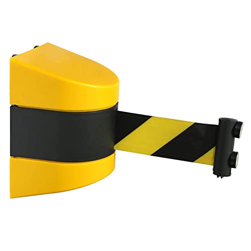 Barrière de ceinture rétractable à fixation murale et ruban magnétique de contrôle des foules