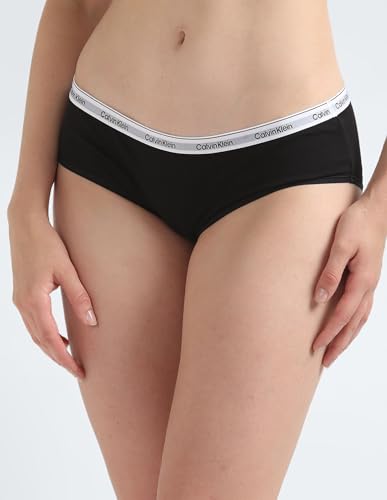 Image of Calvin Klein Underwear Black Solid Mid Rise Hipster
