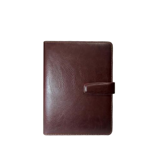 Porte Document Cuir Agenda rechargeable A5, couverture de journal, carnet en cuir, ensemble d'organisation for papeterie scolaire(Wine Red)