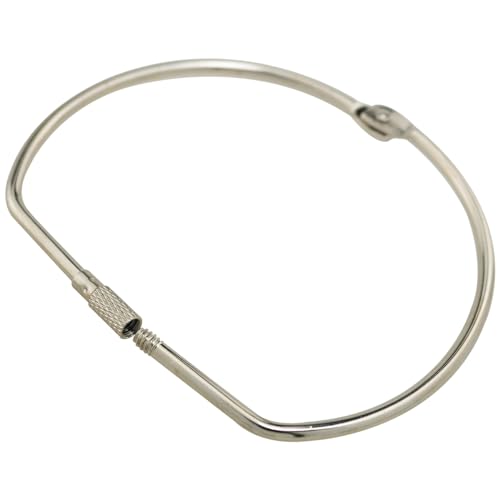 Image of 3PCS Metal Open Storage Ring Movable Screw D Storage Ring 3.8 Wire Inside 102mm 4 inch For Warehouse Management DIY Projects Decorative Paper Storage Tape