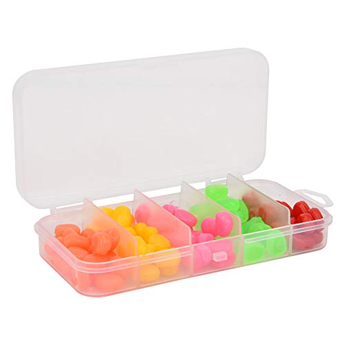 Yuecoom 100pcs Artificial MaíZ Suave SeñUelos De Pesca Set De Cebo De Carpas De PVC De 5 Colores con Sabor Atractivo Y Ganchos Afilados para Pesca De Agua Dulce (Kit De Accesorios)