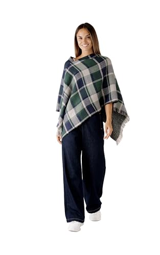 Image of Women's Shawl Wrap Poncho Ruana Cape Cardigan Sweater Open Front for Fall Winter Spring