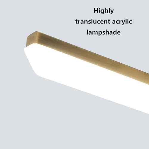 Apliques de pared LED dorado de 53cm con luz blanca para espejo baño 4