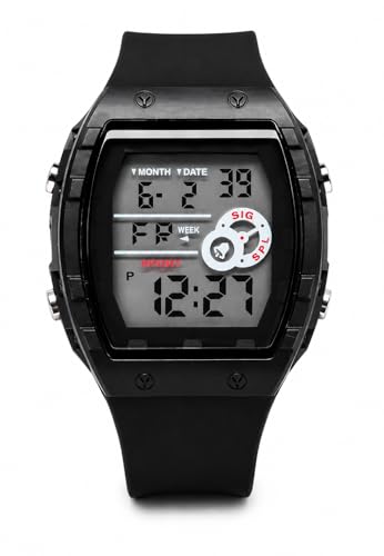 Image of Digital Sport Watch with Alarm, Stopwatch, Day & Calendar, 12 /24 Hour, Luminous, 3 ATM Waterproof