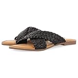 sandalias vestir mujer verdes Sandalia de piel Gioseppo UPALA, Sandalias Planas Mujer, Negro, 40 EU
