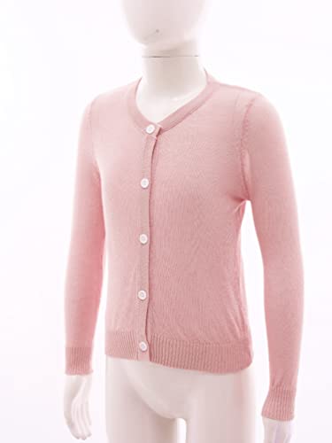 Linjinx Kids Girls Knit Long Sleeve Cardigan Sweater Bolero Shrug School Uniforms Top Vest Spring Fall4