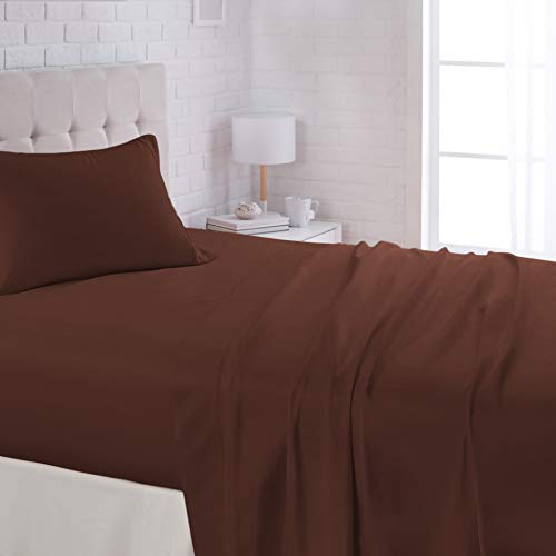 AmazonBasics Lightweight Super Soft Easy Care Microfiber Sheet Set with 16" Deep Pockets