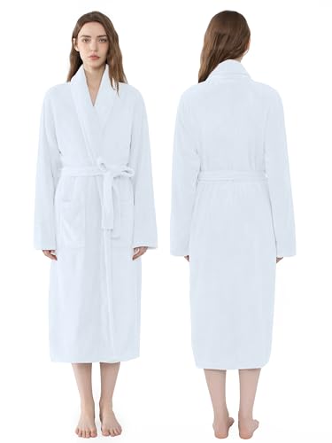 Soft Robe For Women，Warm Plush Bath Robes Female，Spa Towel After Shower Lightweight Long Bathrobe2