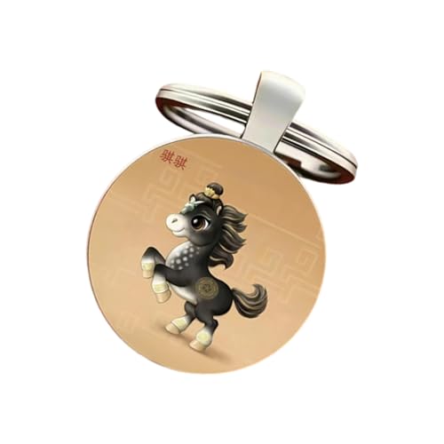 Alloy Horse Charm Keychain Symbolizing Strength Freedoms Courage Keyring Pendant Friend and Family Chinese Zodiacs Keychain