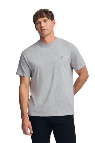 Polo Club Maglietta Basic Grigio Vigorè Cotone con Logo Ricamato Uomo - T-Shirt for Men