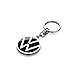 Messe mit günstig Kaufen-Volkswagen 000087010BQ Schlüsselanhänger mit dem neuem VW Logo, schwarz, Durchmesser 37mm