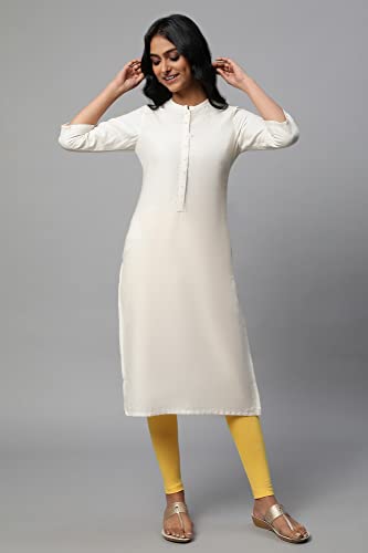 Image of Aurelia Yellow Cotton Lycra Tights