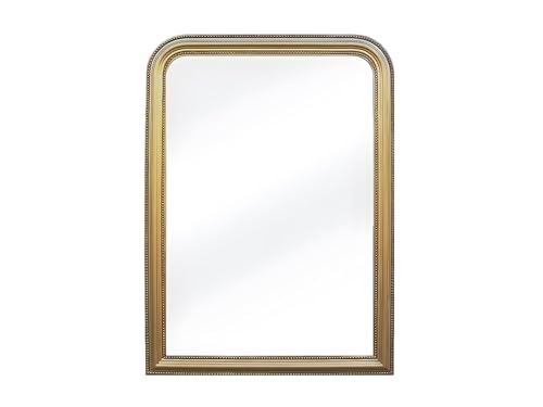Vente-unique - Miroir trumeau en Bois de Paulownia - L. 80 x H. 110 cm - Doré Effet Laiton - Heloise