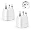 Adaptateur Double Prise UK 13A - 2 Prises 3 Broches (Fiche Plate) - 240V - Pour Usage Intérieur - Blanc