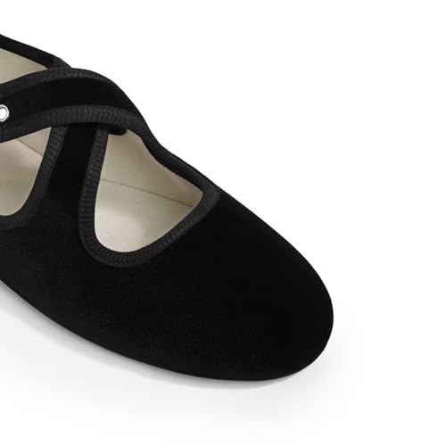 Ballet Flats with Strap Mary Jane Style Cute Round Toe, Comfortable Cross Strap Ballet Flats4