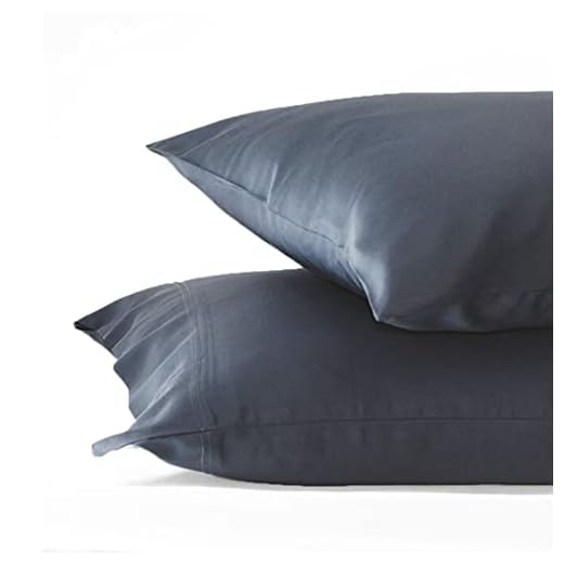 Cariloha Resort Bamboo Pillowcases 2 Piece Pillowcase Set - 100% Viscose from Bamboo Bedding - 1-Year Limited Quality Warranty (King, Blue Lagoon)