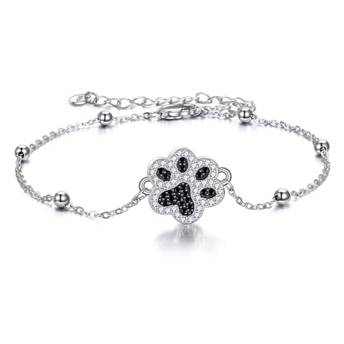 Pulseras de plata de ley para recordar a tu mascota un regalo emotivo con grabado de huella