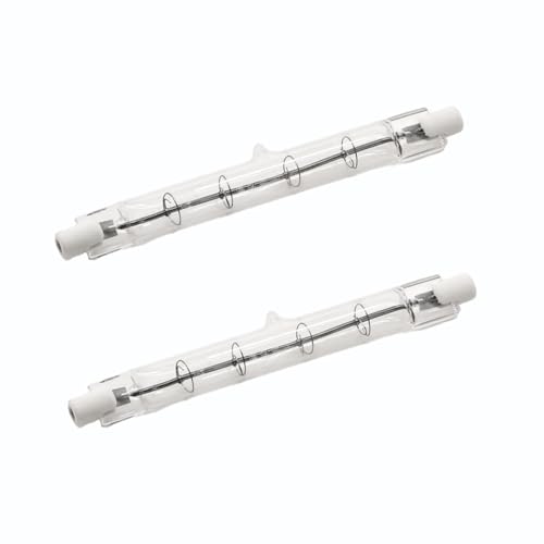 WOLTHID 2PCS R7S 125mm 189mm 750W 1000W 1500W Bombilla halógena AC 220-240V 750W Regulable 2700K Bombilla de reflector blanco cálido J254 Bombillas de seguridad 1000W 189MM