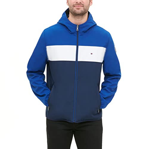 Image of Tommy Hilfiger Men's Lightweight Water Resistant Breathable Hooded Performance Softshell Jacket