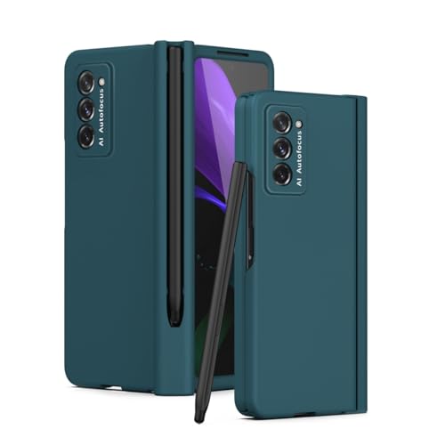 Coque Samsung Z Fold 2 premium fine antichoc avec verre de protection cyan