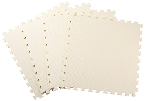 ユノックス 極厚約14mm EVA ジョイント マット 約60×60cm 4枚セット アイボリー 17-051