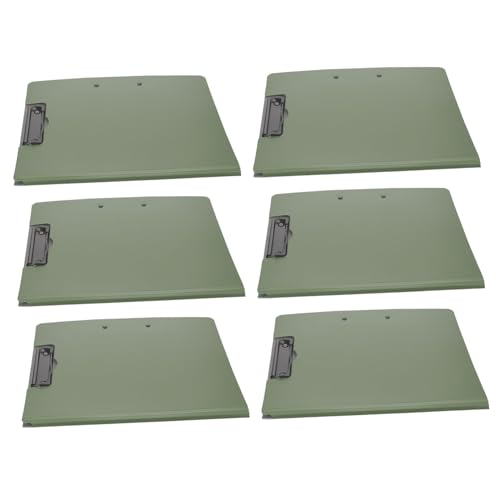 Porte-blocs double pince pliable vert militaire lot de 6