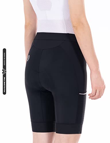 MY KILOMETRE Womens Triathlon Shorts 8” Inseam Tri Shorts with Side Pockets Adjustable Drawstring3