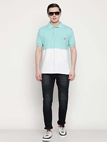 Image of UZARUS Mens Solid Cotton Regular Fit Polo T-Shirt